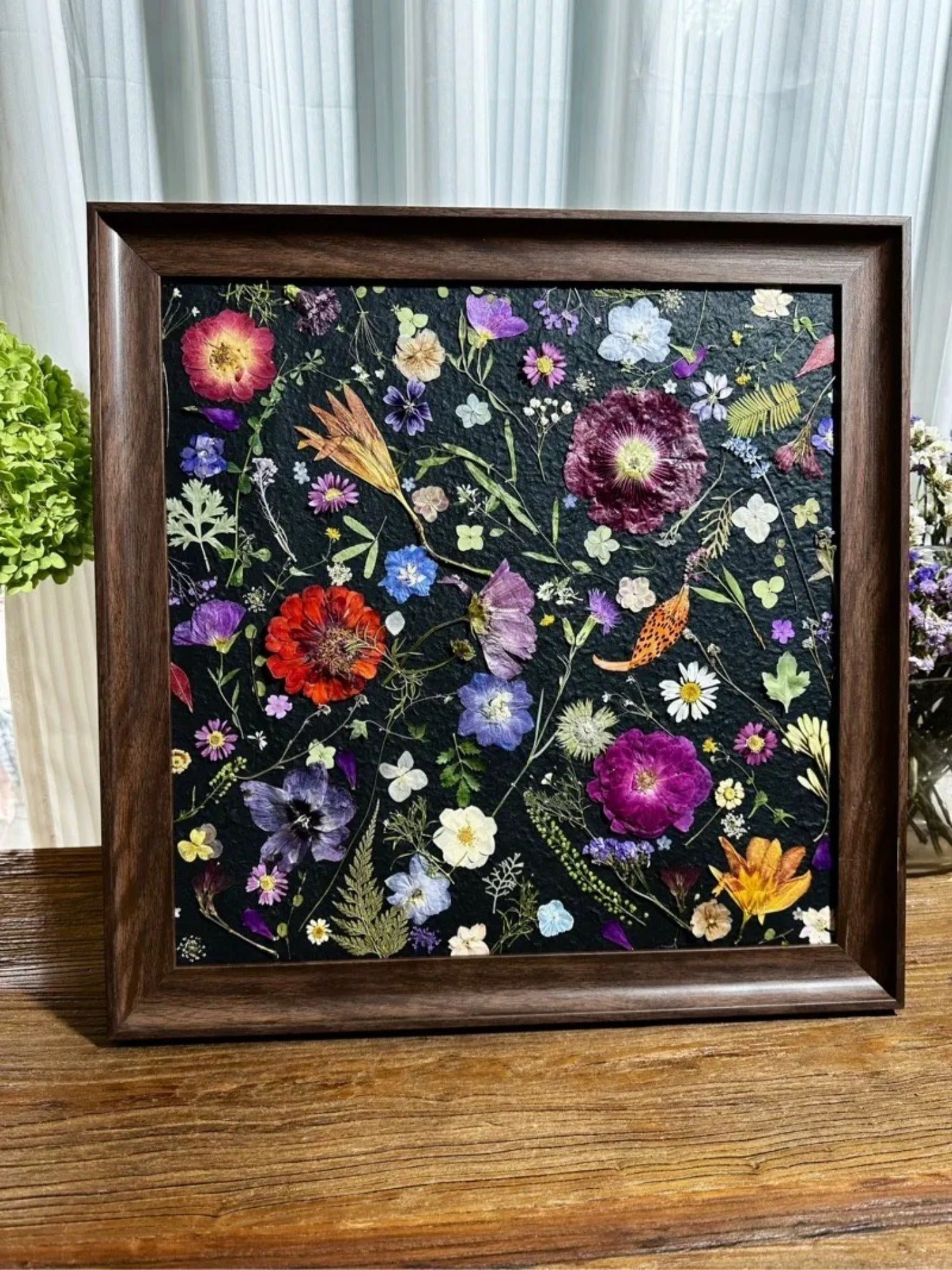 Pressed Flowers In Frame Art Dried flowers Plant