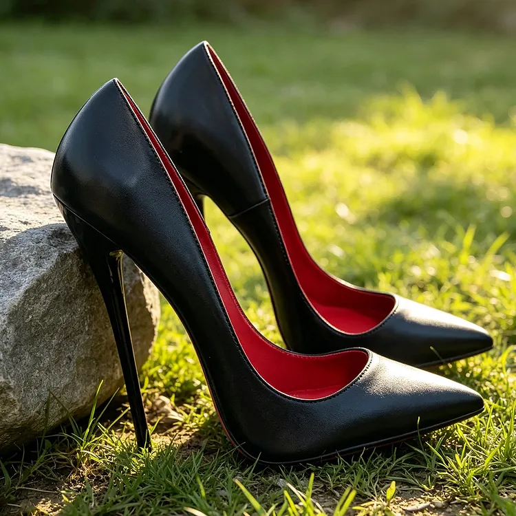 160mm/1400mm Sky-High High Heels Red Bottom Matte Shoes Classic Pointed Stiletto Heels VOCOSI VOCOSI
