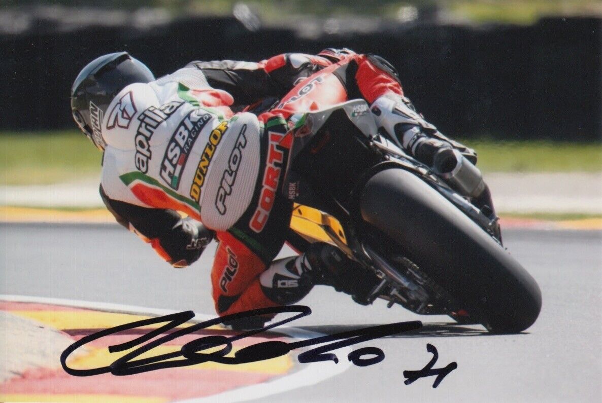 CLAUDIO CORTI HAND SIGNED 6X4 Photo Poster painting - WSBK AUTOGRAPHS - APRILIA 1.