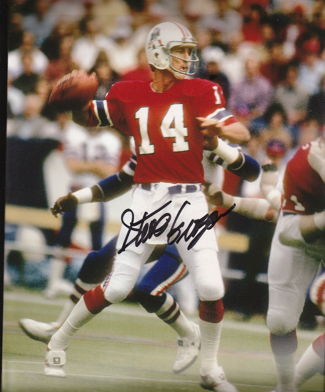 2 LOT STEVE GROGAN AUTOGRAPH SIGNED 8X10 Photo Poster paintingS COA NEW ENGLAND PATRIOTS