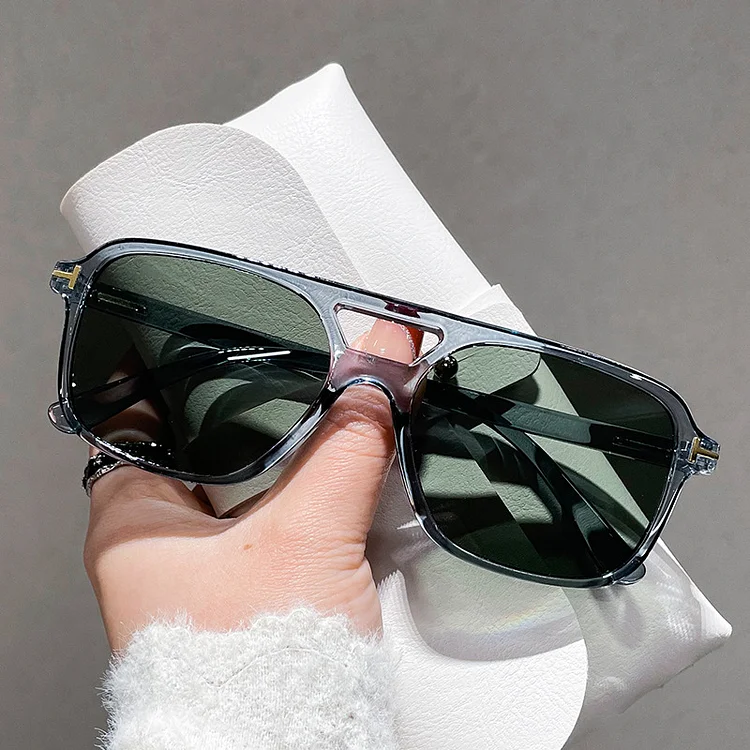 Retro Brand Double Bridges Women Sunglasses Square Luxury Small Frame Simplicity Sun Glasses Men Driving Glasses Shades