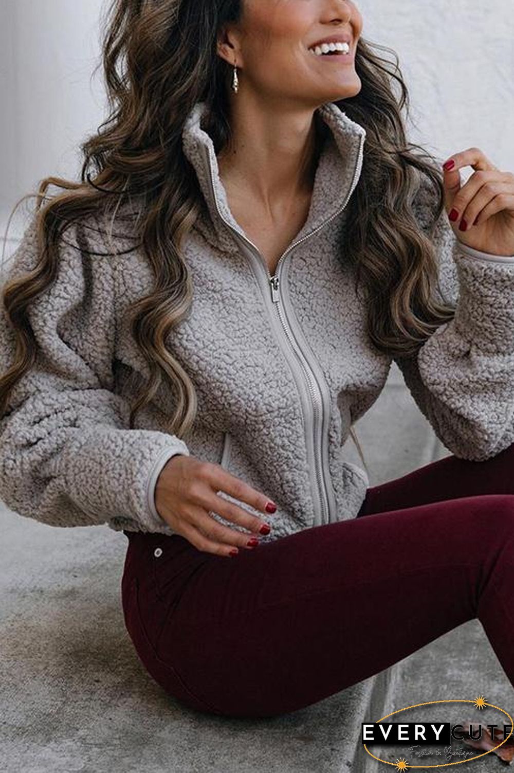 Classical Fluffy  Fleece Zipper Jackets