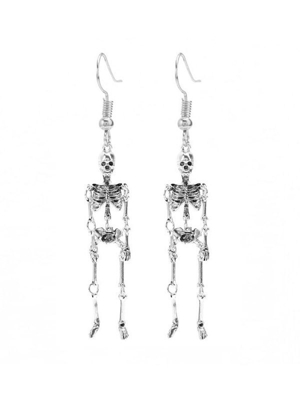 Y2K Skeleton Earrings-luchamp:luchamp