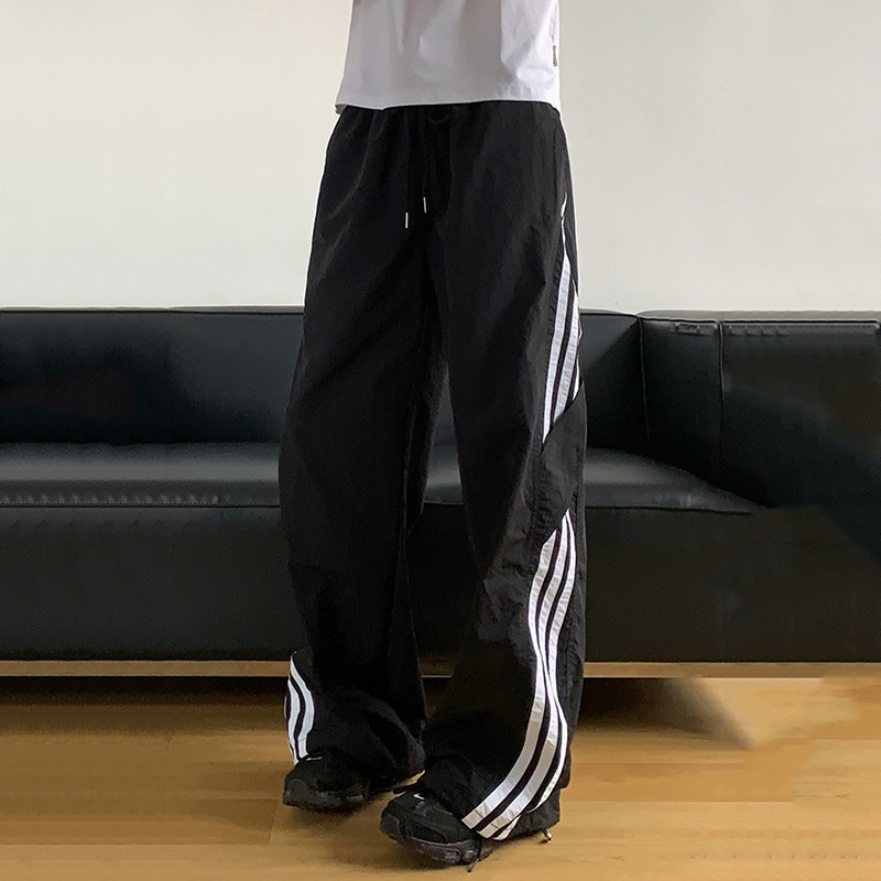 Sopula Unisex Vintage Striped Sweatpants Straight Leg Pants