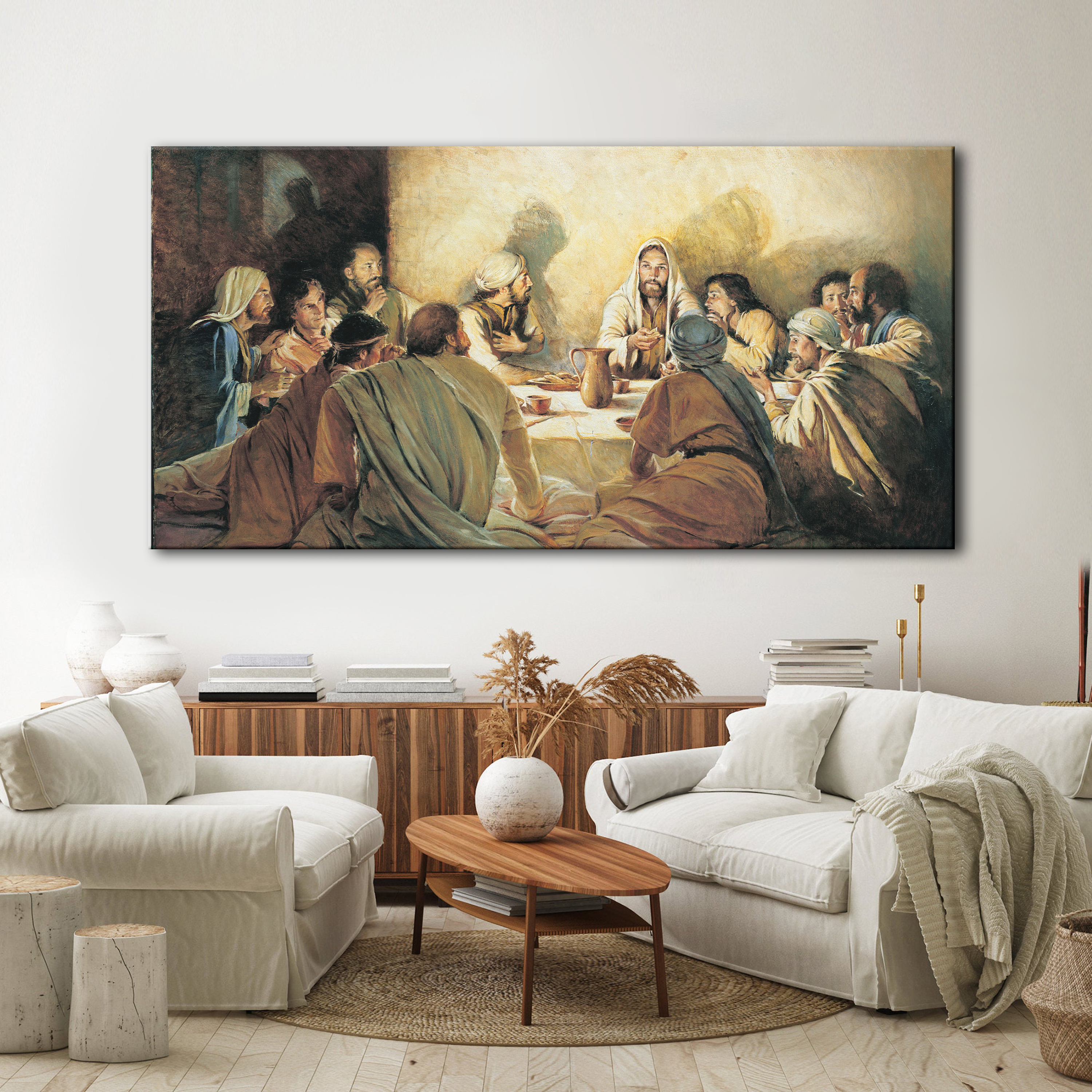 Last Supper Jesus and Disciples Canvas Wall Art