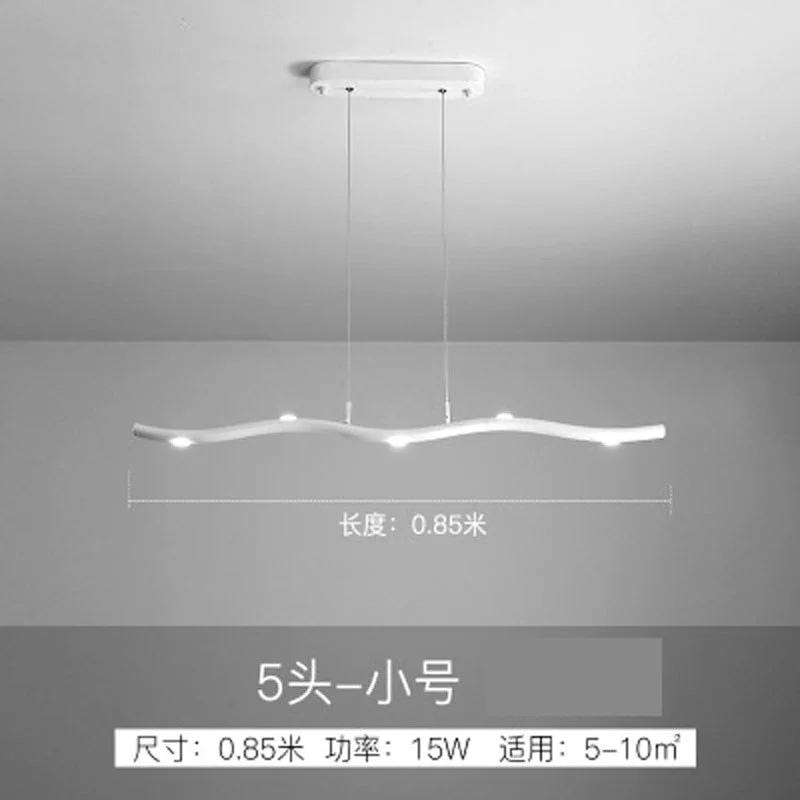 Post-modern Aluminium Designer LED Pendant Lights Lighting Retro Long Strip Pendant Lamp Dining Room Hanging Lamp Light Fixtures