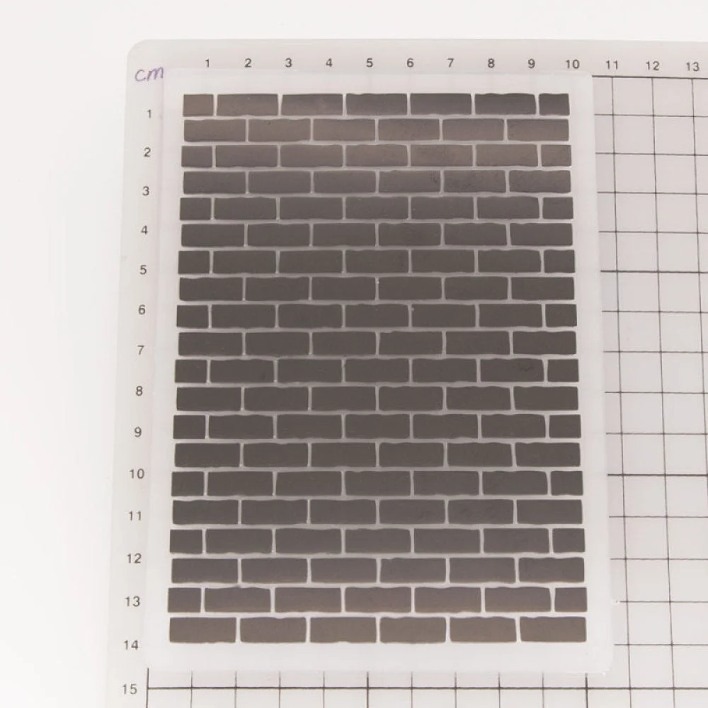 10.5x14.8cm Brick Wall Embossing Folders Plastic Scrapbooking DIY Template Christmas Photo Album Card Making