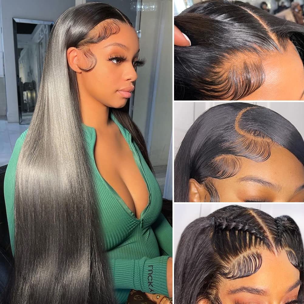 13x6 HD Transparent Lace Frontal Wigs 13x4 Straight Lace Front Human Hair Wigs Brazilian Hair PrePlucked 4x4 Lace Closure Wig US Mall Lifes