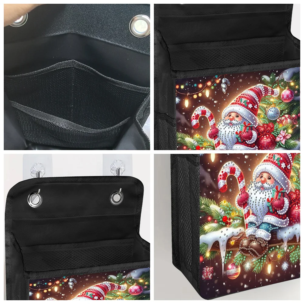 5D DIY Christmas Gnome Diamond Painting Hanging Storage Bag Diamond Art Organizer Box Home Decor 