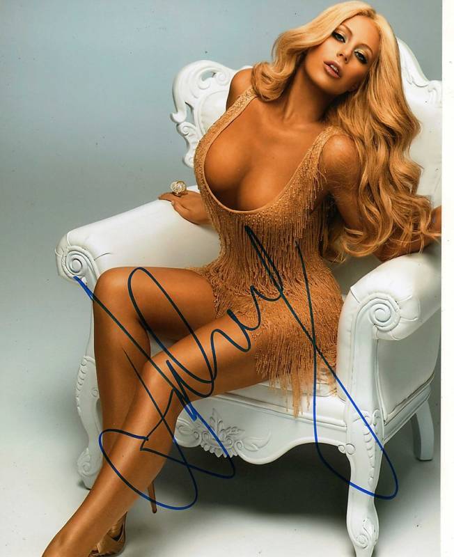 AUBREY O'DAY DANITY KANE PEEP SHOW SIGNED 8X10 Photo Poster painting