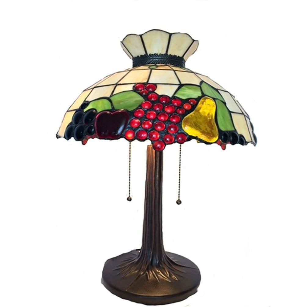 Assorted Fruits Tiffany Style Stained Glass Lamp