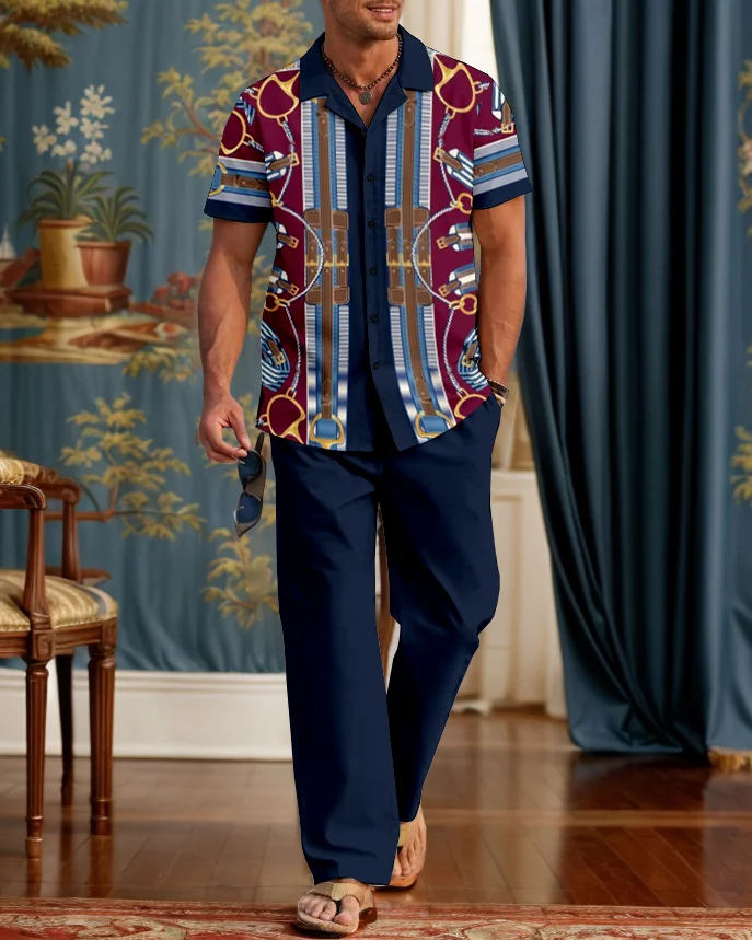 Suitmens Men's Gorgeous European Floral Pattern Walking Suit