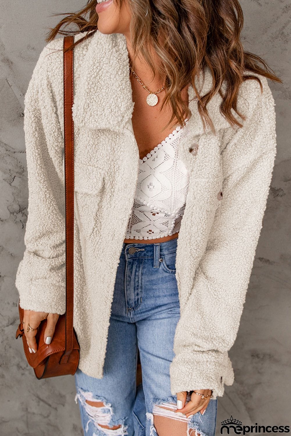 Flap Pockets Button Front Jacket