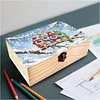 5D DIY Diamond Painting Handmade Wood Storage Box Crystal Storage Case (Owl)