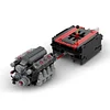 V8 Engine with Gearbox Tech Engine Model Particle Building Block MOC Set (568 pieces)