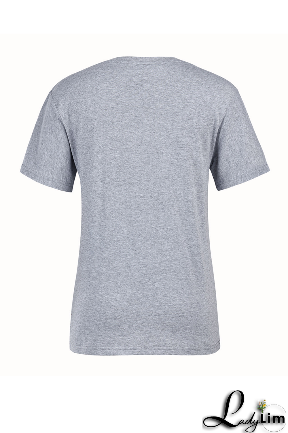 White Fashion Simplicity Print Split Joint Letter O Neck T-Shirts