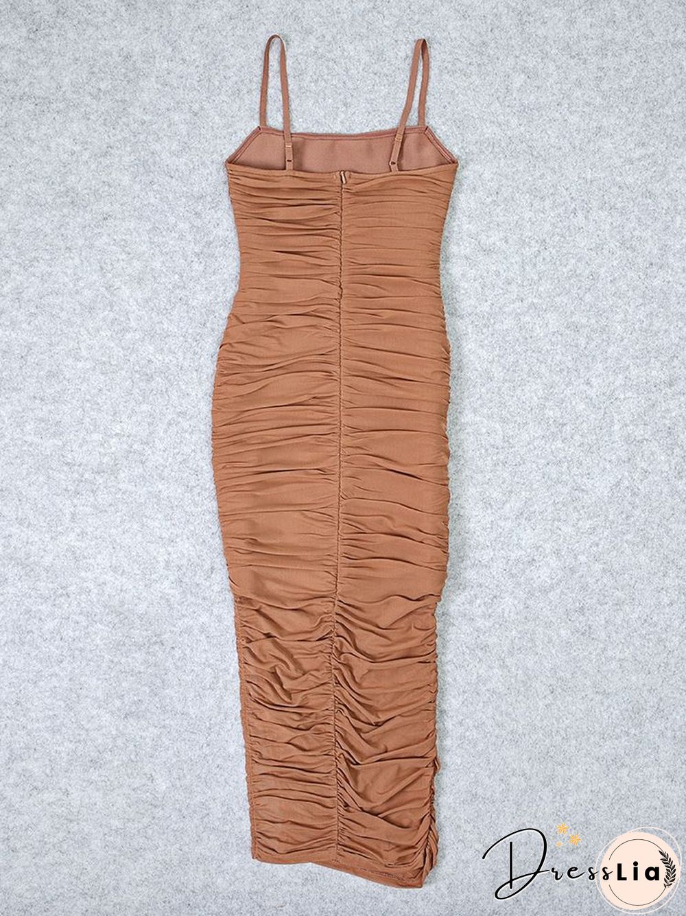 BEAUKEY Summer New Arrival Sexy Long Bodycon HL Bandage Dresses Women Spaghetti Straps Organza Mesh Maxi Dress Party Club