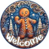 Diamond Painting -DIY Round Drill Gingerbread Boy(40x40cm)
