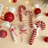 Red White Shimmers Candy Christmas Tree Hanging Decors