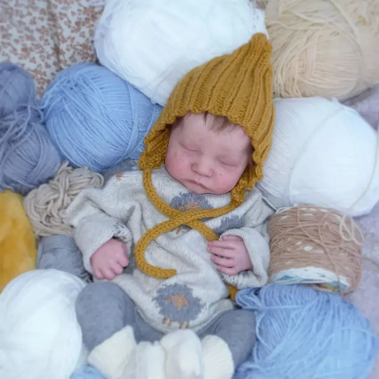  [🔊Heartbeat Sound and Breath💝] 20'' Truly Lifelike Reborn Baby Boy Sleeping Newborn Doll Lucasy - Reborndollsshop®-Reborndollsshop®