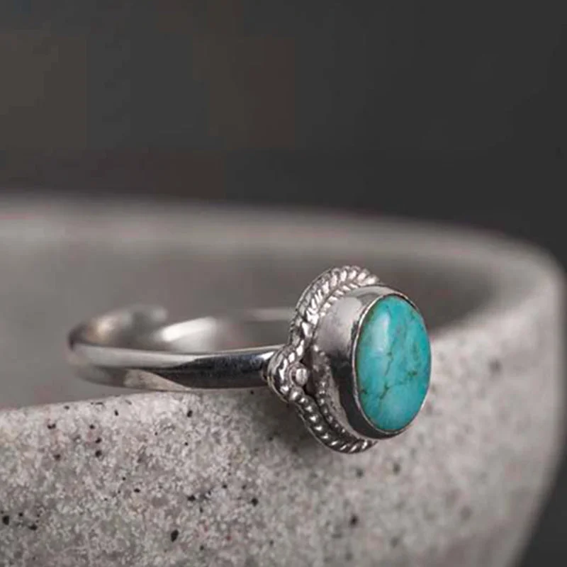 Turquoise Wisdom 925 Sterling SilverLove Ring