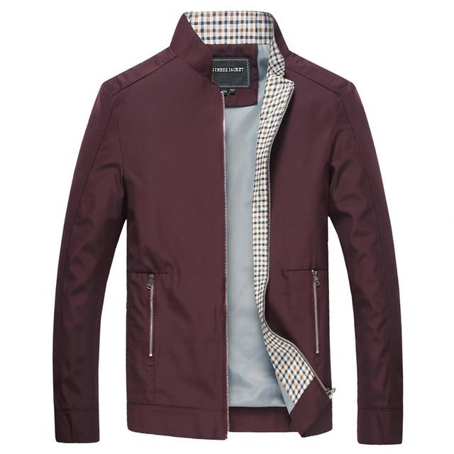 Men Casual Coats Stand Collar Bomber Jacket