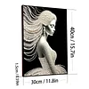 DIY Pearl Painting White Elegant Lady for Home Wall Decor(30x40cm)