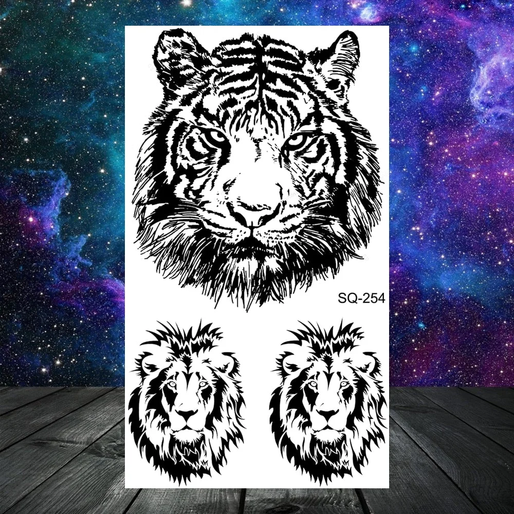 Small Skull Henna Feather Arrow Temporary Tattoos For Women Adult Kids Cross Scorpion Anchor Fake Tattoo Neck Arm Finger Tatoos