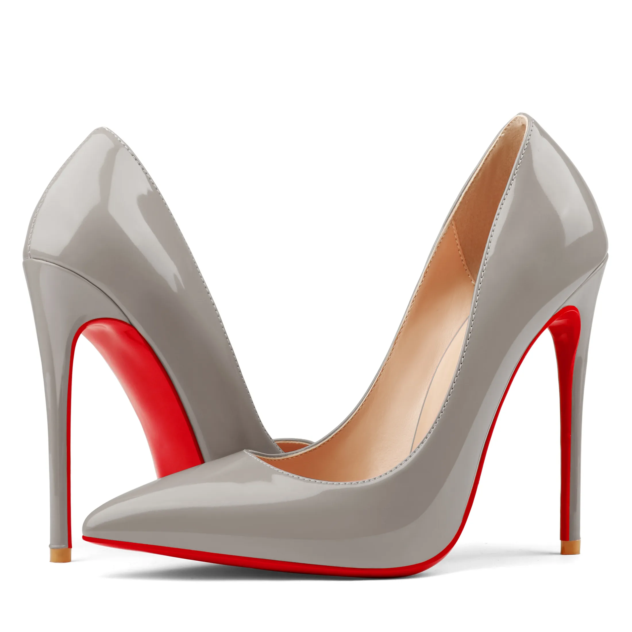 120mm Women's Party Daily Red Soles Patent Pumps-vocosishoes