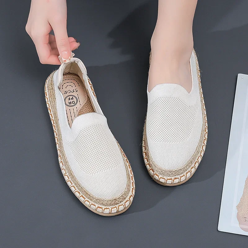 Colourp Womens Flat Slip on Canvas Summer Strap Loafers 2023 Ladies Casual Comfort Shoes Female Sneakers for Women