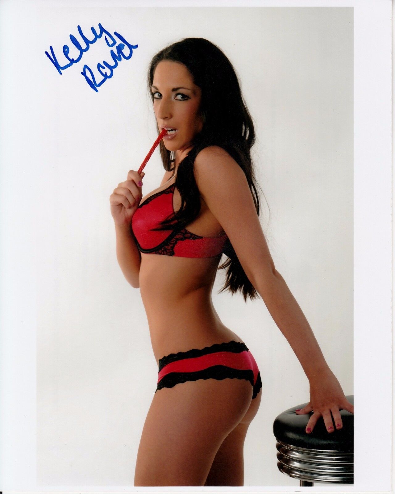 KELLY RAND hand-signed SEXY SEDUCTIVE IN BRA & PANTIES 8x10 w/ uacc rd coa PROOF