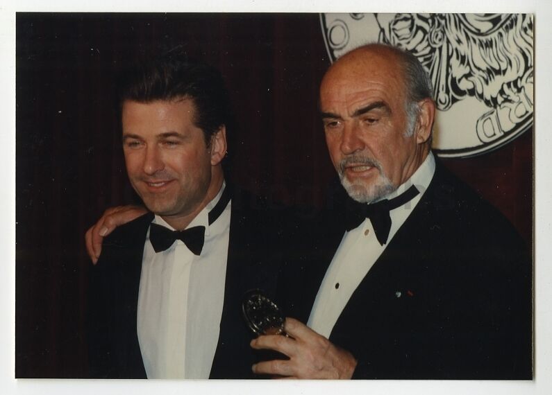 Alec Baldwin & Sean Connery - Vintage Candid Photo Poster paintinggraph by Peter Warrack