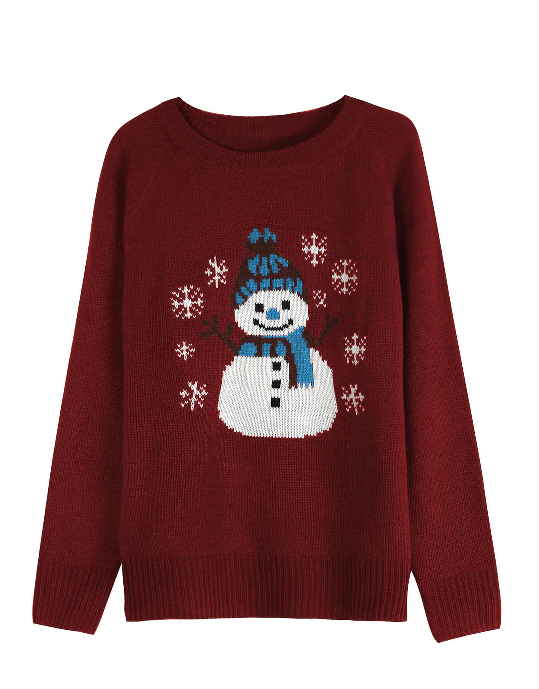 Athvotar Athvotar And Winter New Christmas Sweater Christmas Cute Snowman Embroidered Knitted Shirt Girl
