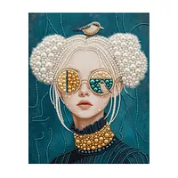 Pearl Hair Woman - Pearls Painting