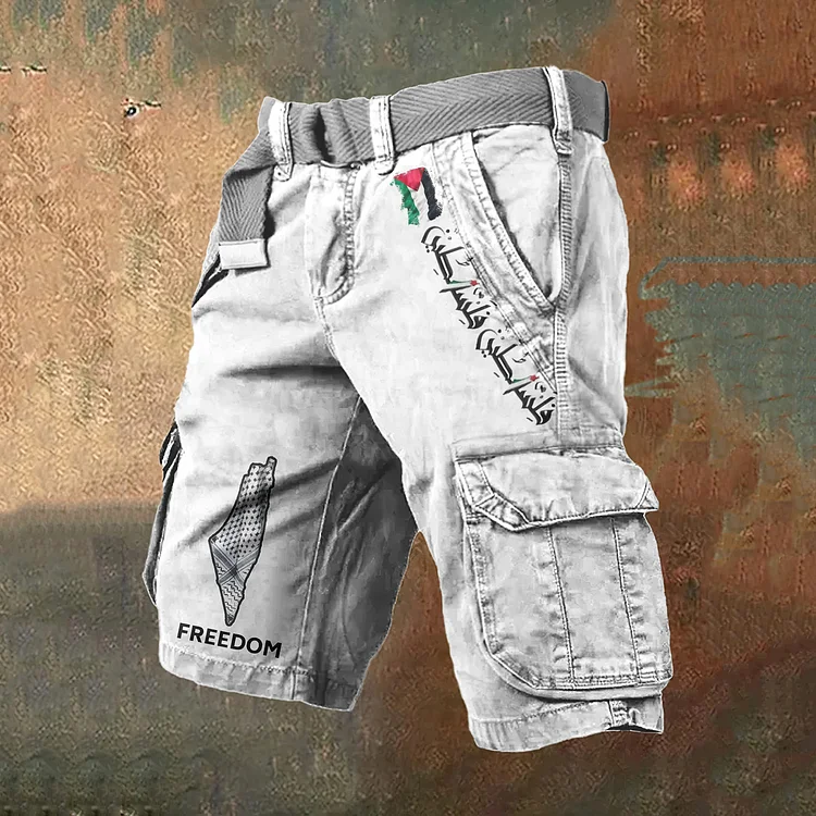 Be Freedom And Hope Peace Forever Cargo Shorts (Belt Not Included)