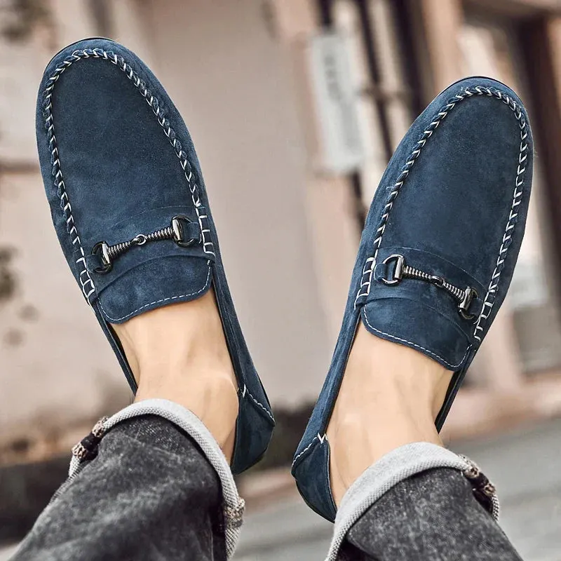 Men's Suede Loafers &ndash; Horse-Bit Detail &ndash; Non-Slip Sole &ndash; view 2