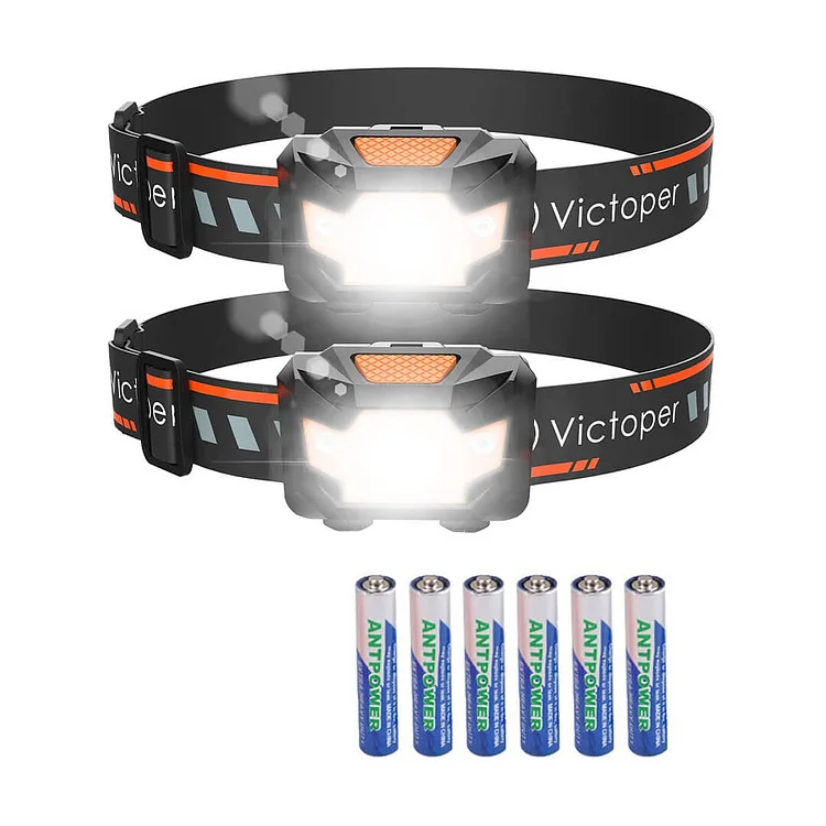 Victoper V1001 Head Torch 2 Pack. 1100 Lumen (Max) offers up to 150 meters of visibility, giving you much more peripheral vision.