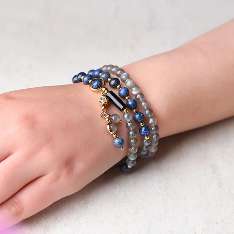 Moonstone Lazurite Calm Healing Positive Bracelet