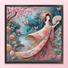 Japanese Beauty-11CT Stamped Cross Stitch 50*50cm/19.69*19.69in