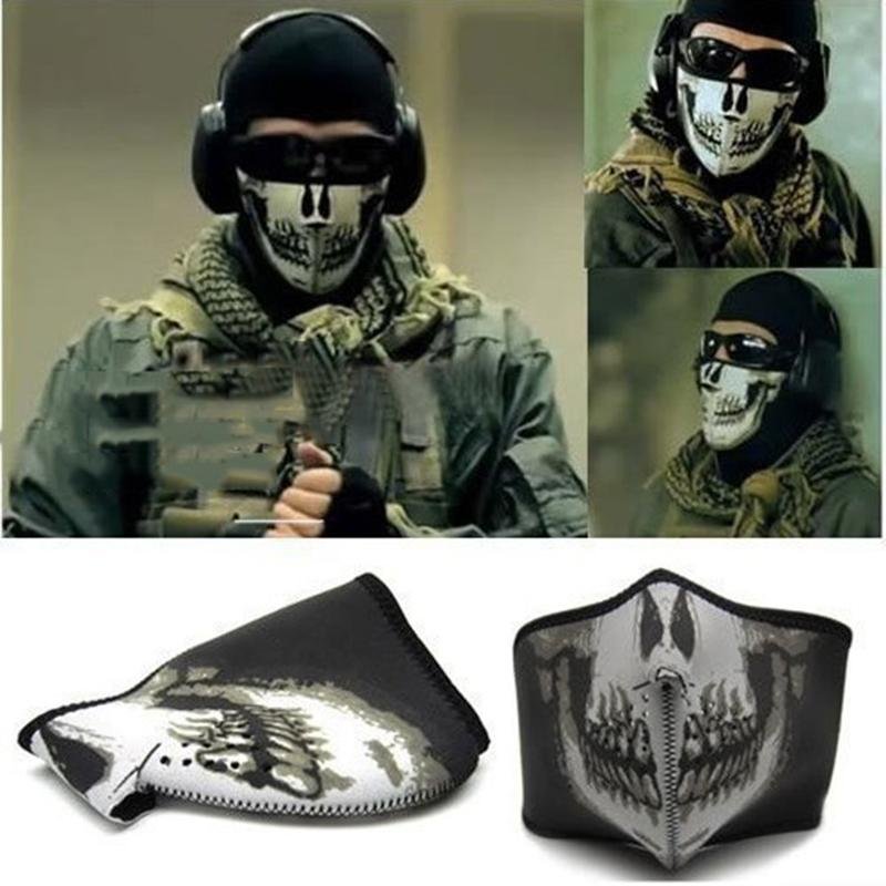 Call of Duty Half Face Mask Outdoor Sports Adjustable Breathable Face Cover Women Men Wear 2 Pcs