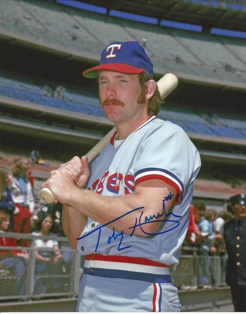 Toby Harrah autographed 8x10 Rangers Indians Yankees In Person Topps Vault #11