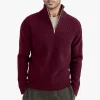 Men's half-high zipper collar warm sweater