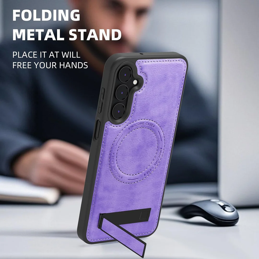 Samsung Galaxy Z Fold 6 Leather Case Magnetic Protective Case Holder Phone Case