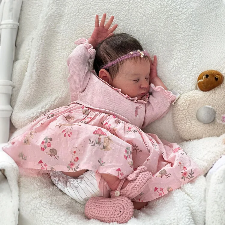 [Heartbeat & Sound] 20" Lifelike Poseable Newborn Dolls Kids Play Gift Reborn Baby Doll Girl Sinou