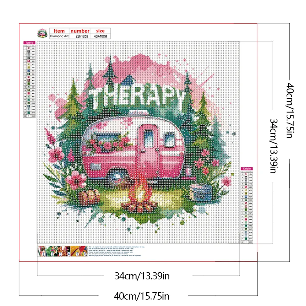 Diamond Painting - Full Round Drill - Campervan(Canvas|40*40cm)
