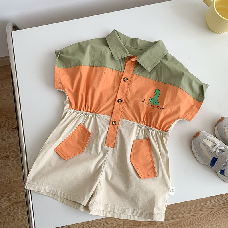 Baby Lovely Dinosaur Polo Romper
