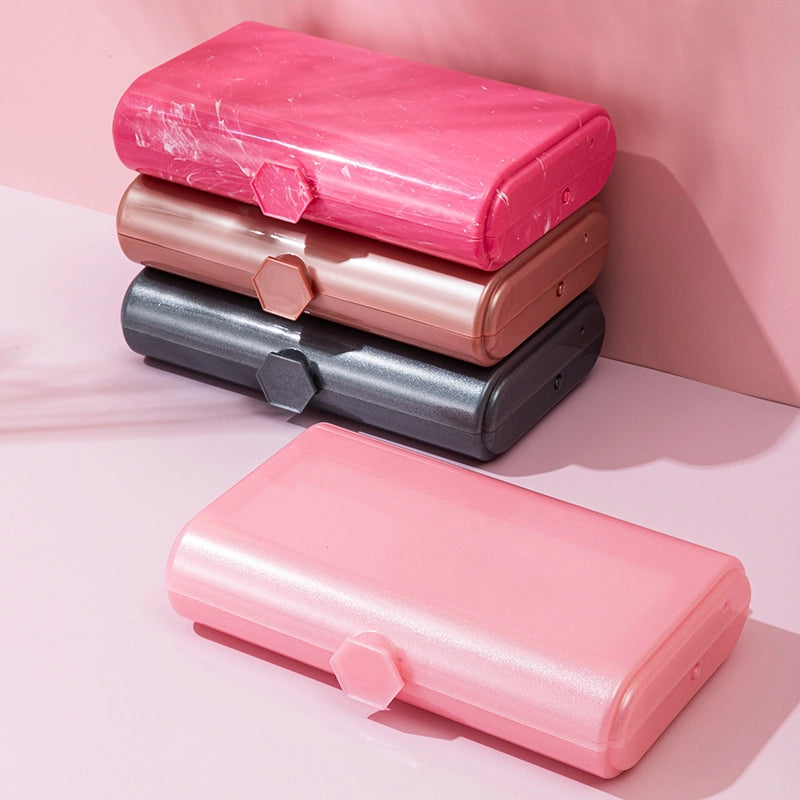 Cosmetic Box With Mirror Jewelry Storage Box Girl Student Double-layer Storage Box Portable Travel Cosmetics Storage Bag