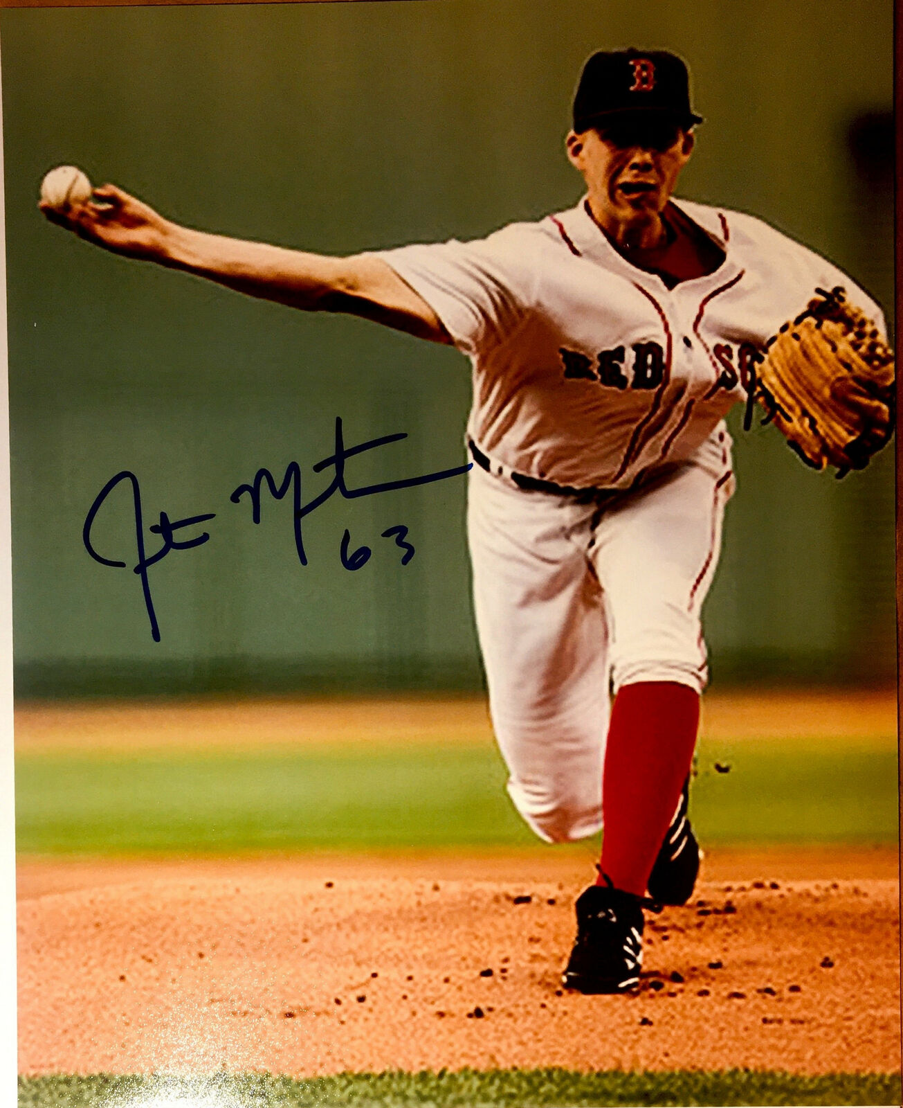 Justin Masterson Signed 8x10 Photo Poster painting Boston Red Sox Cleveland Indians Autograph