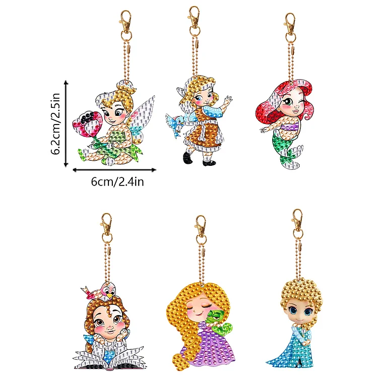 Double Sided Diamond Painting Keychains Special Shape 6PCS (Xmas Ornament)  5.99