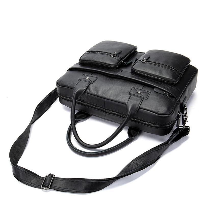 Vintage Durable Large Capacity Simple Style Business Bridfcase Handbag